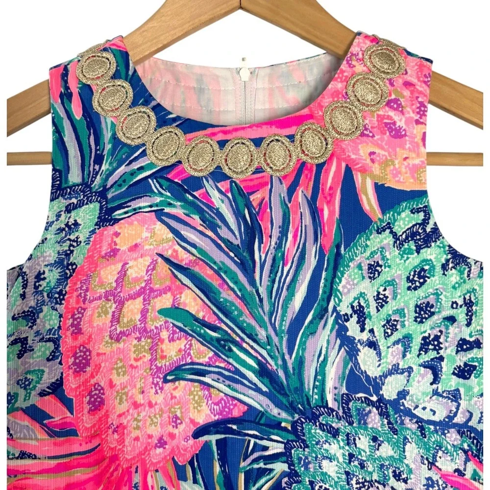 Lilly Pulitzer Girls‎ Mini Lilly Gypset Paradise Pineapple Print Dress Size 7